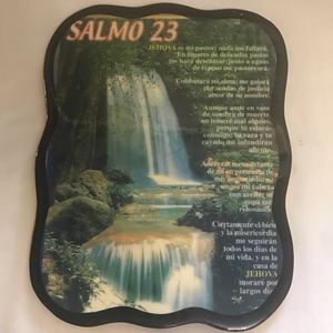 PSALMS  23 SALMO 23  WOODEN PLAYE